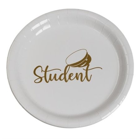 Student Papptallerkener 8-pak, 23 cm