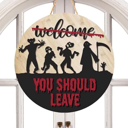 Kauhutervetulokyltti 3D-kyltti 3 3