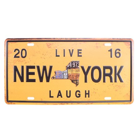 New York Bar Retro Resterant Decor Jern Metal Maleri Skilte Tin Skilt Plade Vægkunst Dekoration