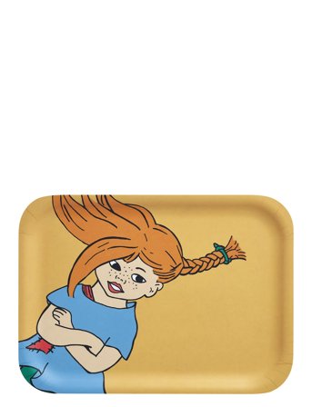Pippi Langstrømpe Pippi Tray 27X20Cm The Strongest Girl In The World - Yellow - 27X20CM