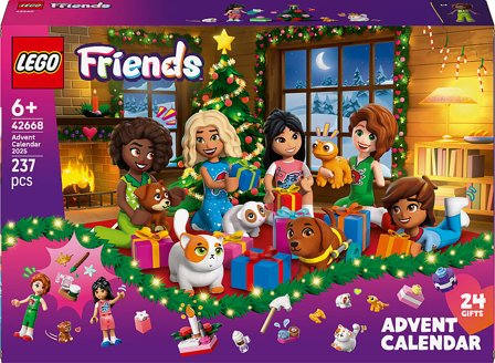 Lego Friends Julekalender 2025 Julelegetøj og byggesæt 42668, Gaver, Julekalendere, Pakkekalendere