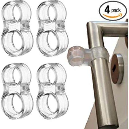 Gjennomsiktig dørstopper veggbeskytter (4 stk), silikon dørhåndtak
