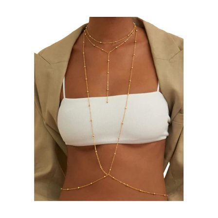 Charm Golden Body Chain Magekjede Midjekjeder for Kvinner y Kroppssmykker (Body c-107)