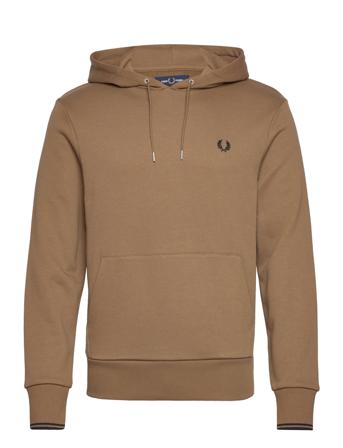 Tipped Hooded Sweatsh Hoodie Trøje Brun Fred Perry