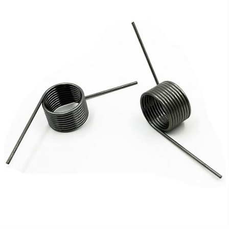 Rak Torsionsfjäder 65Mn Stål, V-formad Spiral, Tråd 1mm, Vinklar 60/90/120/180, Storlek 9mm(120), Förpackning med 5 (FMY)