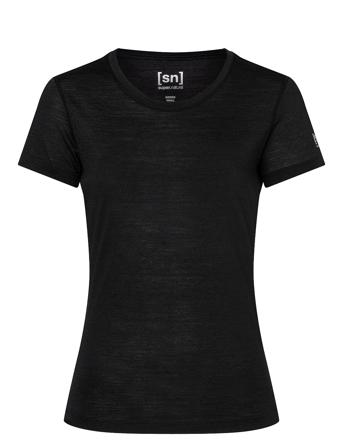 W Base Tee 140 Base Layer Tops Short-sleeved Svart Super.natural*Betinget Tilbud