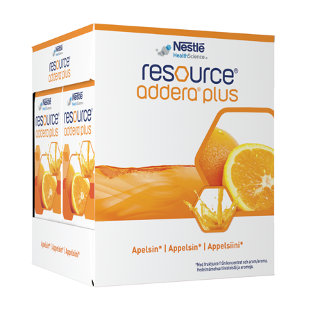 Resource Addera plus næringstilskudd, Appelsin, 4x200 ml