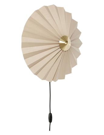 Pliss Væglampe Home Lighting Lamps Wall Lamps Beige Hübsch