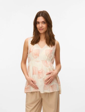 Mamalicious Mlshell S/L Wo Top - Cream - XS