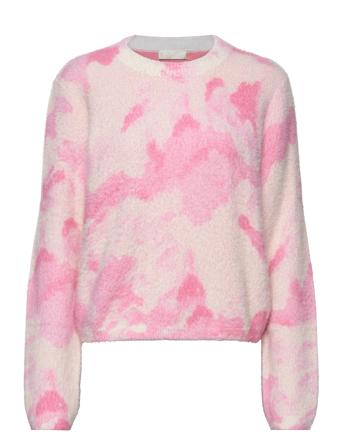 Zinnie, 1656 Printed Fluffy Knit Pulllover Rosa STINE GOYA