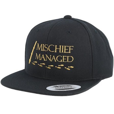 Scenes - Mischief Managed Black Snapback Snapback Black Cap - @ Hatstore