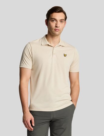 Lyle & Scott Sport Golf Tech Polo Shirt - Cream - L