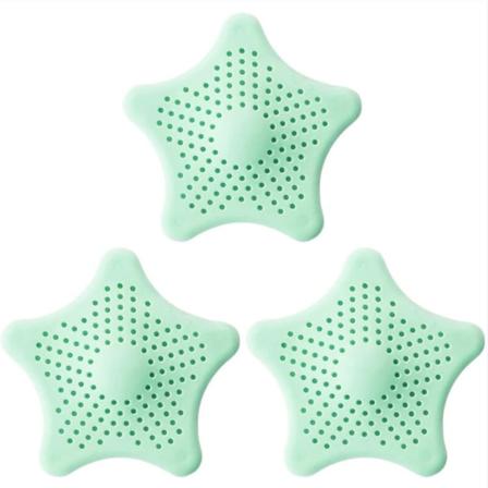 Vaskfilter Håndvask Filter Anti-Tette Silikonfilter Gulvavløp Badekar Dusj Avløpsfilter Avløps Hårfanger, 15,5 * 13cm - 5 Stykker