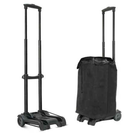 Sammenfoldelig Indkøbsvogn med 2 hjul og Opbevaringstaske - Sort