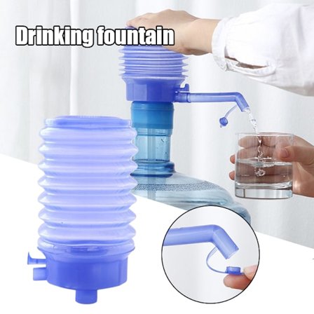 Manuell vattenflaskpump Enkel dricksvattenpump Bärbar manuell handpressdispenser Vattenpump för vattenkanna Blå