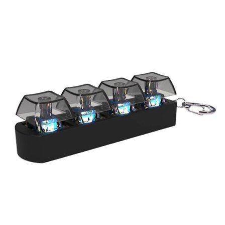 LED-oplyst tastatur Klik Nøglering Keycap Tester Til Voksne Tastatur Klik LED-lys Nøglering L