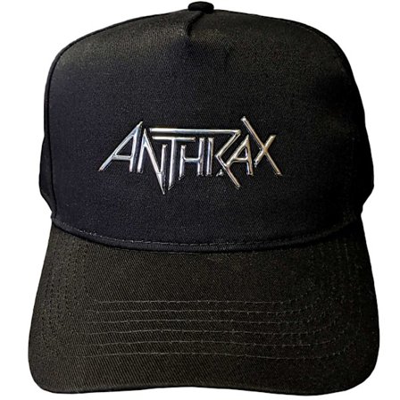 Anthrax Unisex Vuxen Logo Baseball Cap En Storlek Svart/Sonic Silver
