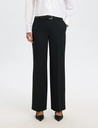 Selected Slfrita Mw Wide Pant Fd Noos - Black - 42 x 32