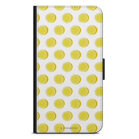Bjornberry Plånboksfodral iPhone 12 Mini - Citroner Vit