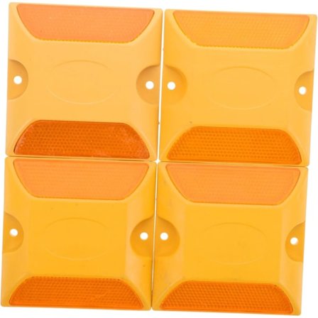 4 stk. dobbeltsidede reflekterende vejknopper reflekterende indkørselsmarkører til cykling reflekser cykel