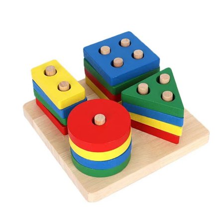 Montessori pedagogiska leksaker för pojkar och flickor i åldern 1 - 4 år