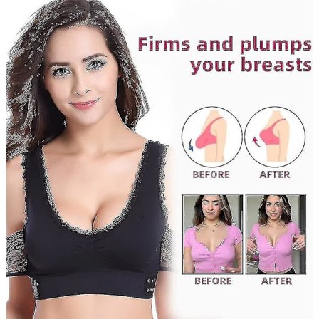 Tourmaline Shaping Trådlös Silkeslen BH, Lymfvitets avgiftning och Formande Kraftfull lyftande BH för kvinnor