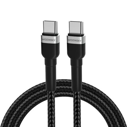 Wozinsky WNBCC2 USB-C / USB-C PD 65W-kabel 2 m - svart