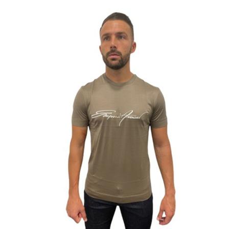 Emporio Armani, T-Shirts Beige, Heren, Maat:M