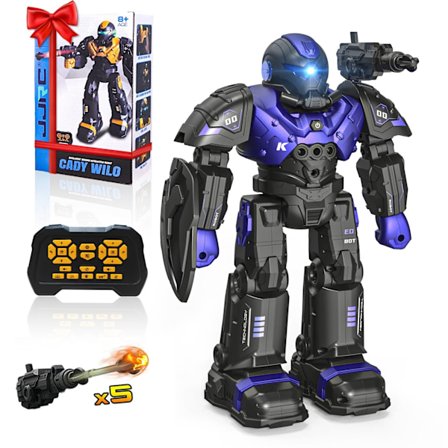 RC Robotleker Oppladbare Smarte Robotleker med Fjernkontroll Talking Dancing Robot Lilla