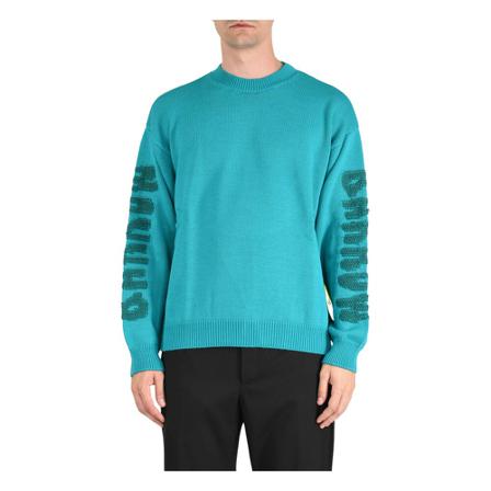 Barrow Round-neck Strik Grøn, Herre Strik, Størrelse: L