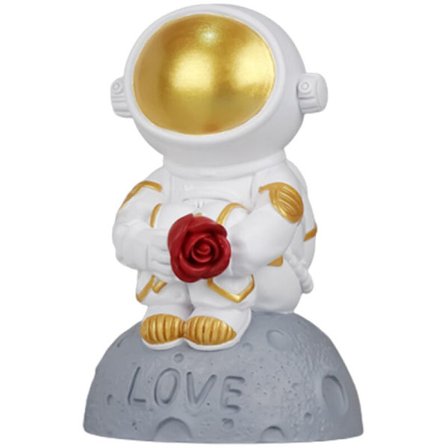 Nordisk Astronaut Figur Figur i Harpiks Miniature Dekoration Desktop Ornamenter Kosmonaut Figur til Børn A