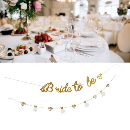Brudbrud Banner Guld Glitter Papper Glänsande Charmig Brudbrud Skylt Papper Mesh Brud Till Vara Banner För Brudbrud