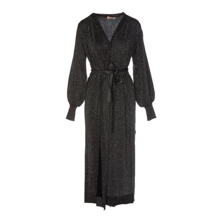 Twinset Midi Kjole Sort, Dame