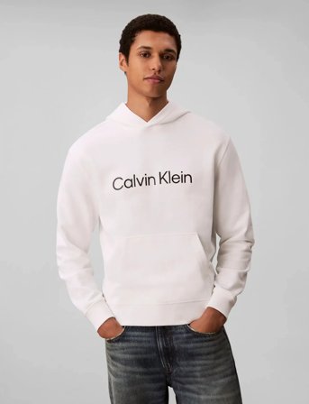 Calvin Klein Ls Eu Standard Logo 350Terry Po - White - L
