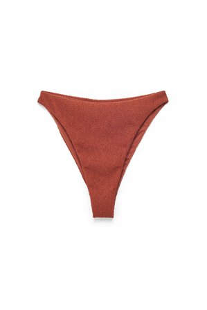 NA-KD Culotte de bikini structurée taille haute - Bikinis - Orange - XL