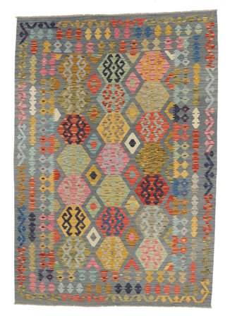 Kilim Afghan Old Style Rug Oriental Brown/Green (Wool, Afghanistan)