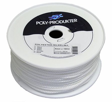 POLY-PRODUKTER FLETTET POLYEST. HV. 5MM 100 M