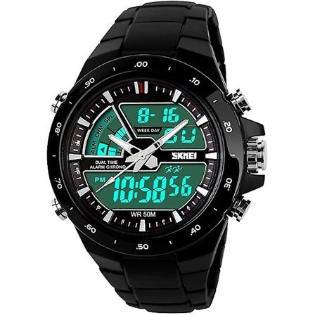 Led Digital Ure til Mænd 50m Vandtæt Sport Militær Ure Dobbelt Tid Elektronisk Quartz Ur Til-mxbc