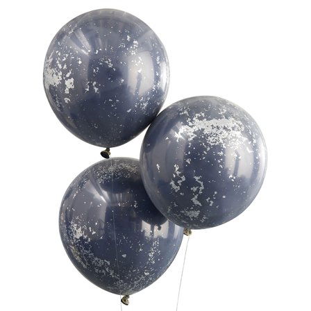 Marineblå Konfettiballoner Dobbelt Lag