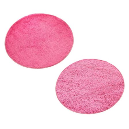 2 stk silkeull teppe rund gulvmatte stue soverom teppe nattbord gulvmatte f