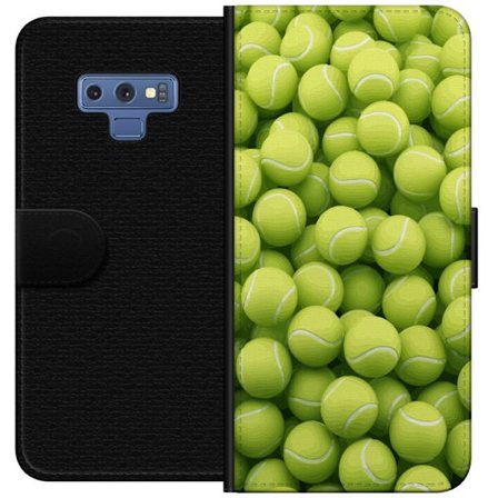 Kompatibel Tegnebogsetui til Samsung Samsung Galaxy Note9 Mønster af grønne tennisbolde i høj detalje, sporty motiv med gentagende tekstur og stær