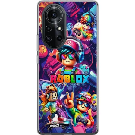 Kompatibel Mobilcover til Huawei Huawei nova 8 Pro Farverig Roblox gaming gruppe med hovedtelefoner, controllere og neonfarver perfekt til børn og ga