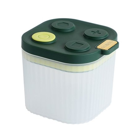 IC 600 ml lufttät burk, klar, stor kapacitet, med ventilationslock, spannmålsbehållare, förvaringslåda