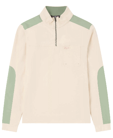 Amundsen Ditch-Hiker Pullover Mens Oatmeal/Faded Willow Green