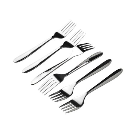 ORCHID Set med 6 dessertgaflar i rostfritt stål, 15 cm