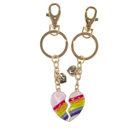 Bff Nyckelring Regnbågshjärta 2 st - Tinka
