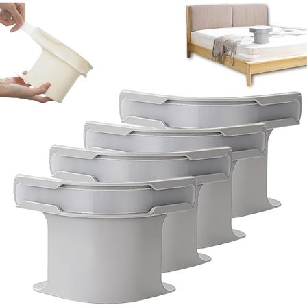 Skridsikre lagenholdere med låsestrimler - 4-delt gråt sæt til alle madrasstørrelser - Kompatible med tæpper og sengetøj