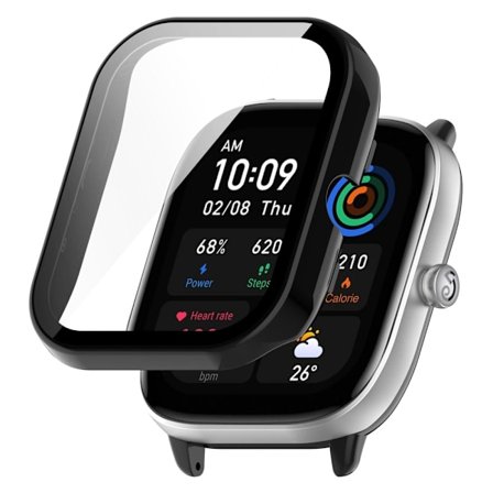 Amazfit GTS 4 Mini cover with tempered glass - Black