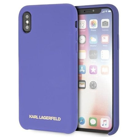 Karl Lagerfeld Silikon iPhone X/Xs Fodral - Lila