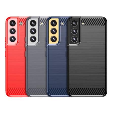 SKALO Samsung S22+ Armor Carbon Iskunkestävä TPU suojakuori - Va Black